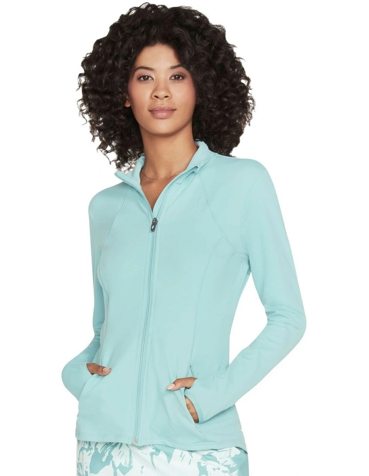 Go Walk Mesh Jacket in Water Ballet