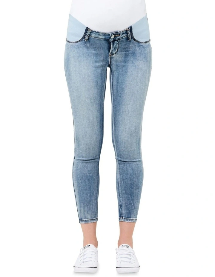 Isla Ankle Grazer Jegging in Pale Blue