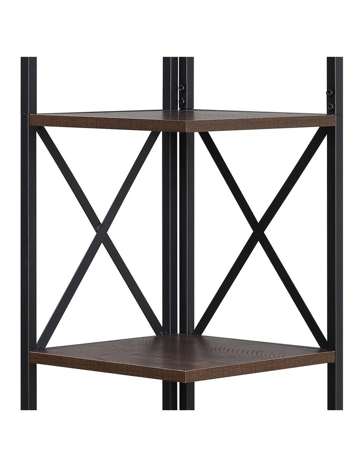 Nora Corner Bookshelf 5-Tier in Multi