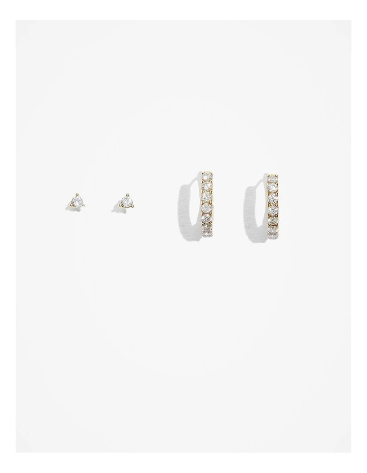 Alexis Pave Stud Pack in Gold
