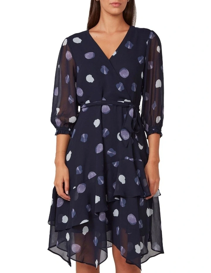 New Spot Begin Again Assym Dress in Blue