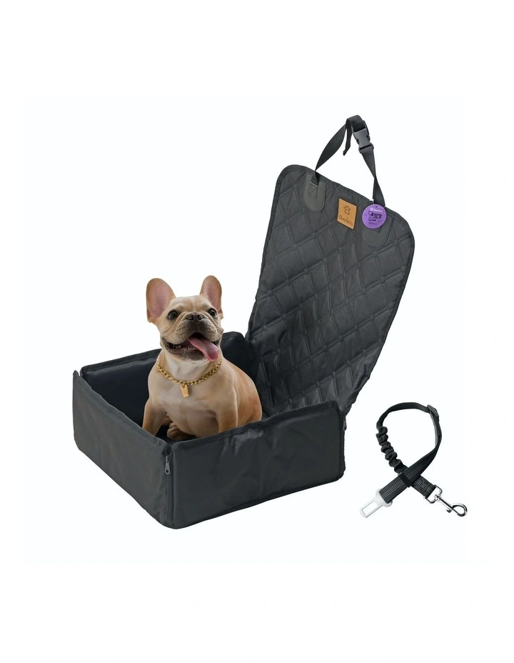 Adventure Car Seat Protector For Dogs in Black