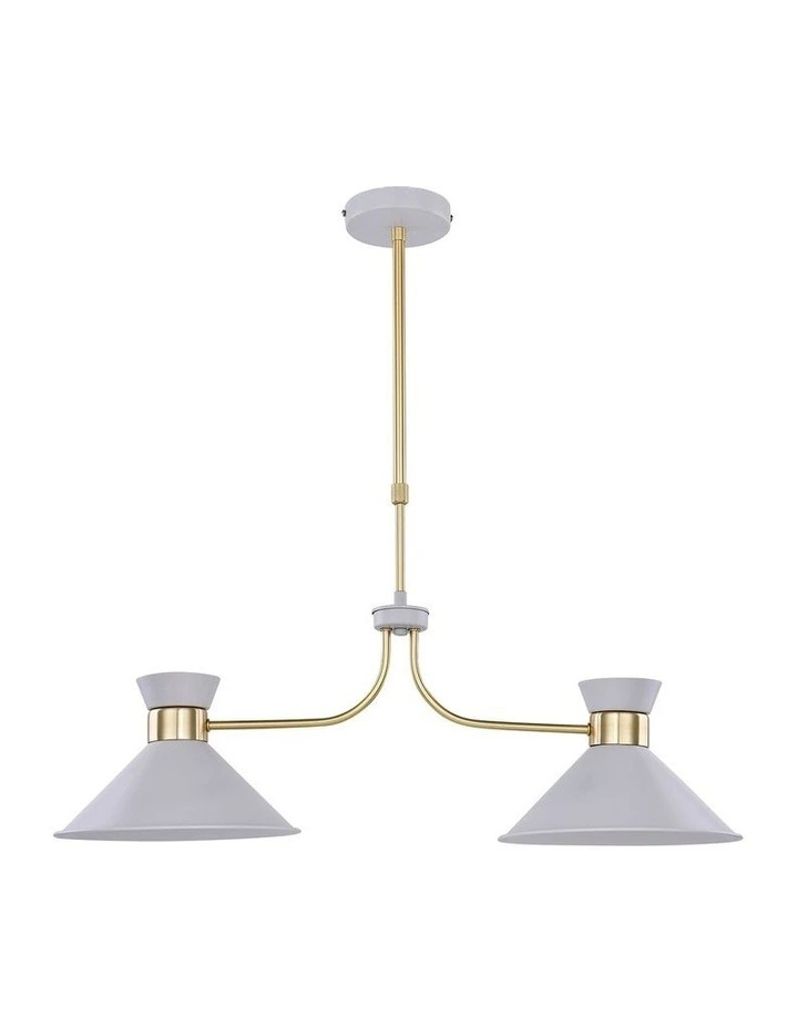 Baina 2 Light Pendant Light White