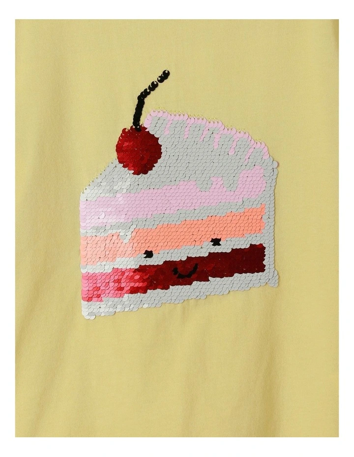 Flip Sequin T-shirt In Yellow