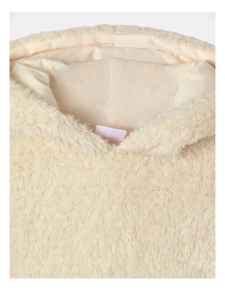 Lurex Sweat Top in Bone