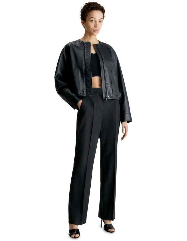 Essential Slim Straight Pant in Black
