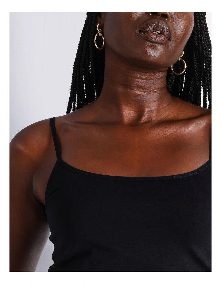 Seamfree Recycled Blend Cami in Black