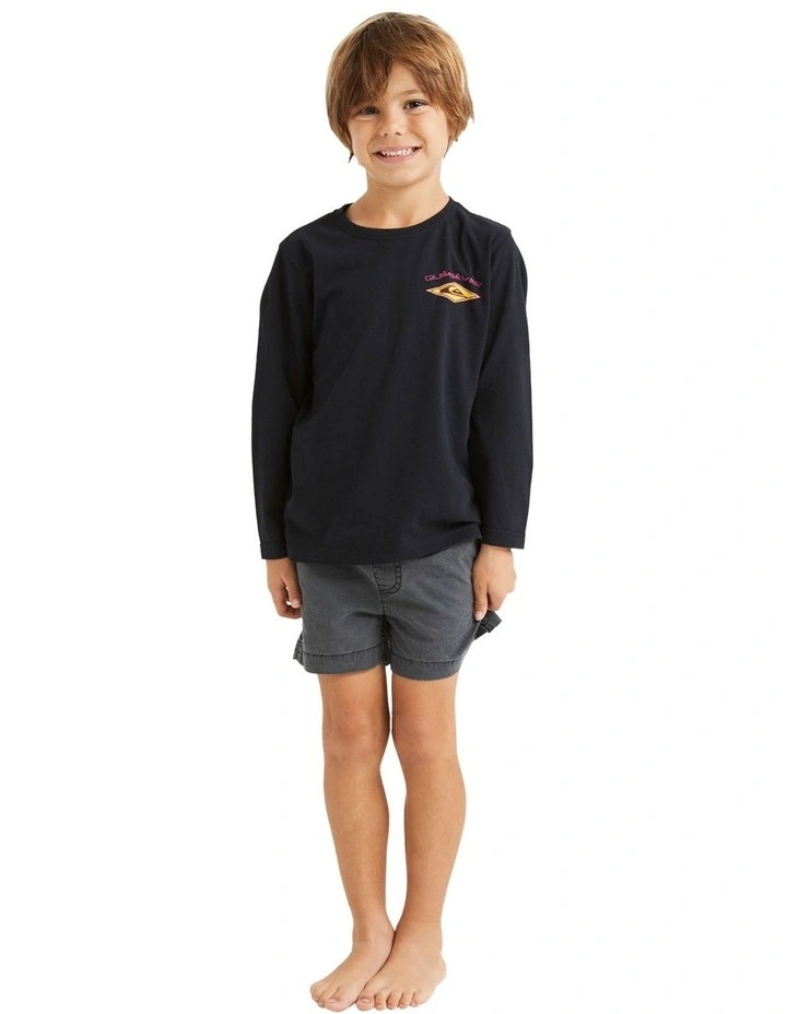 Diamond Long Sleeve T-shirt in Black