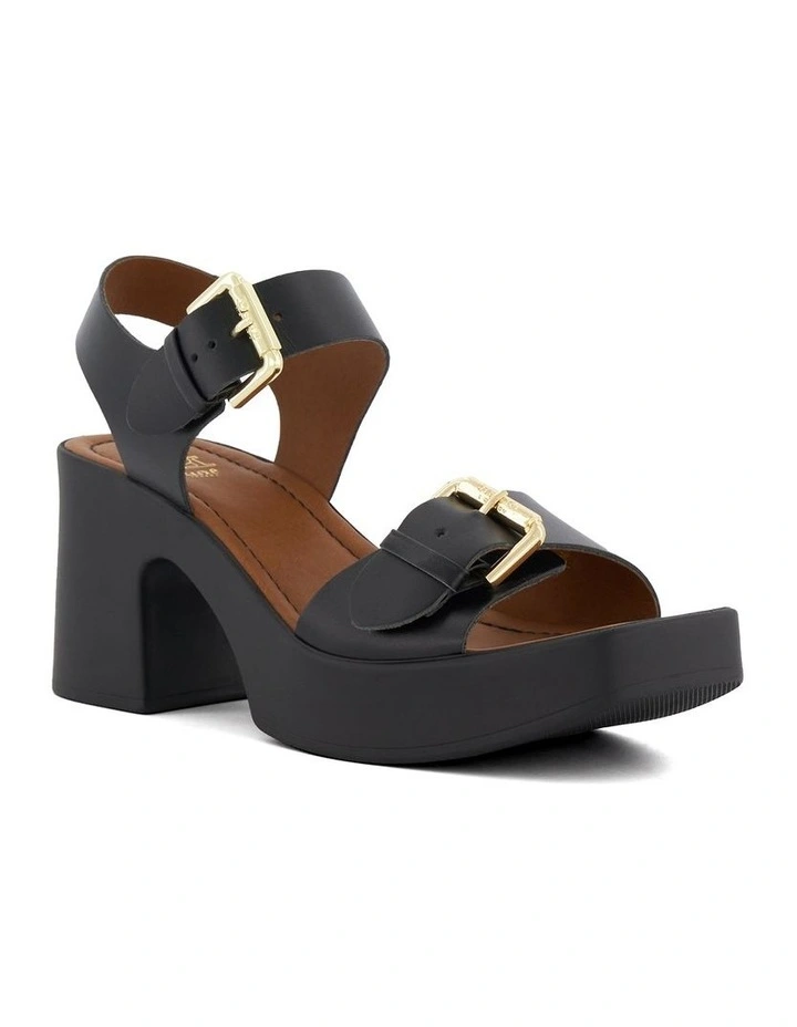 Jenies Block Heel Sandal in Black