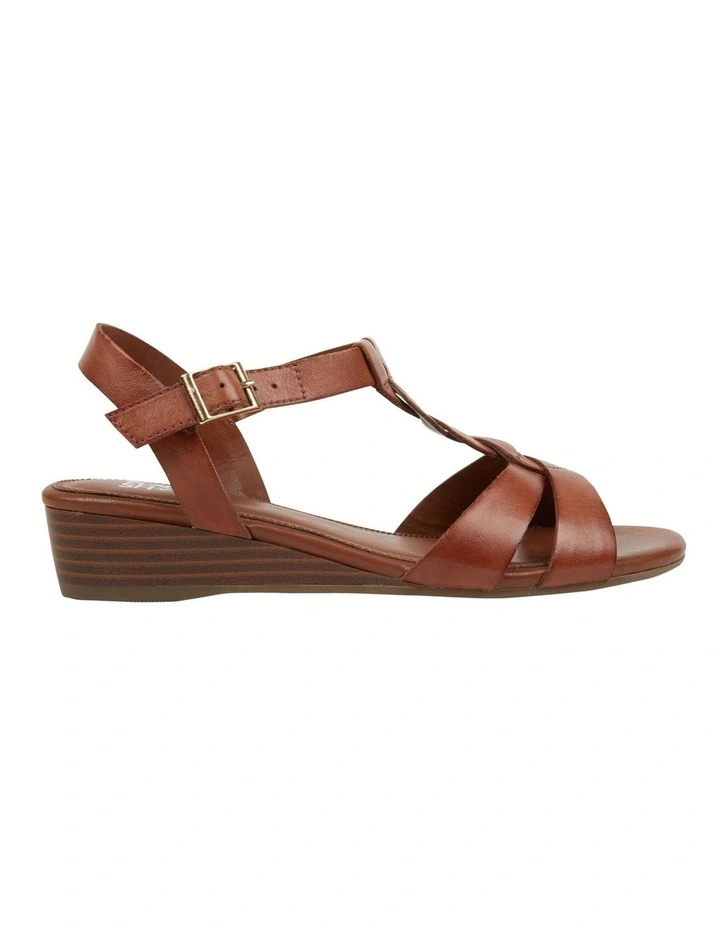 Charley Leather Sandal in Tan