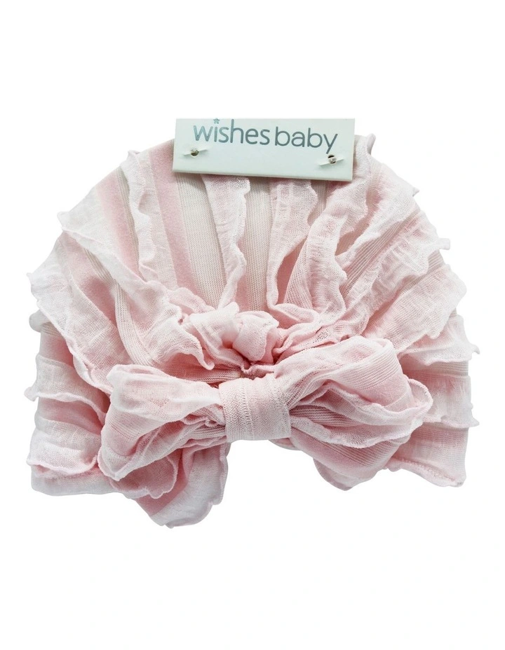 Layered Baby Turban in Pink