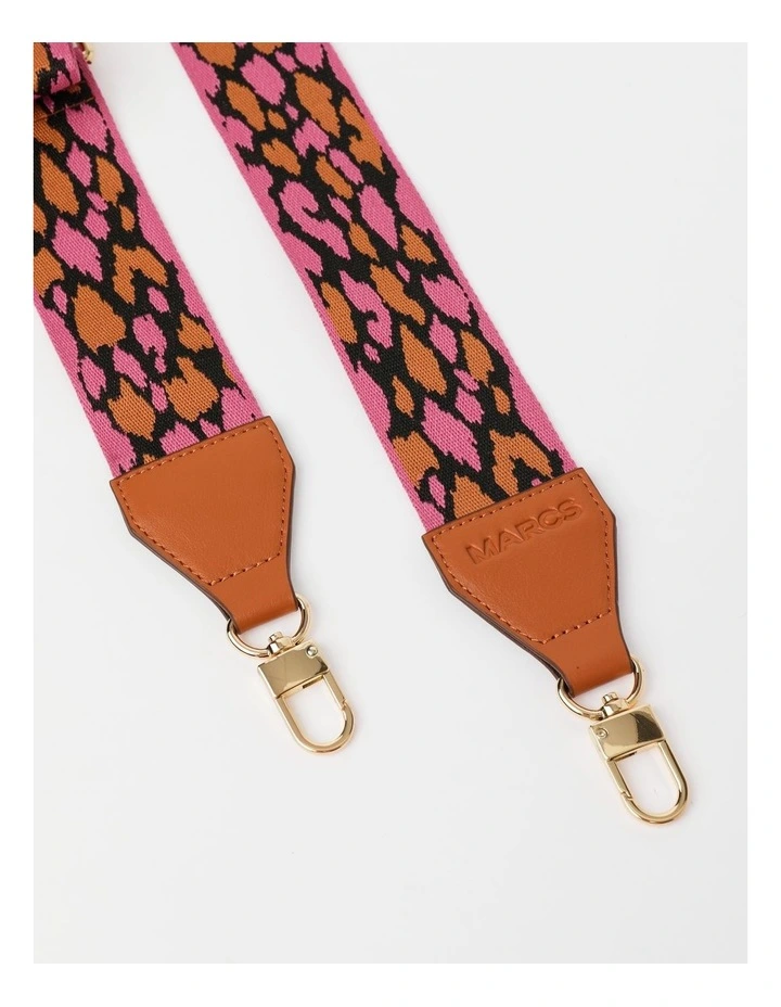 Cali Bag Strap Accessory in Pink Cheetah