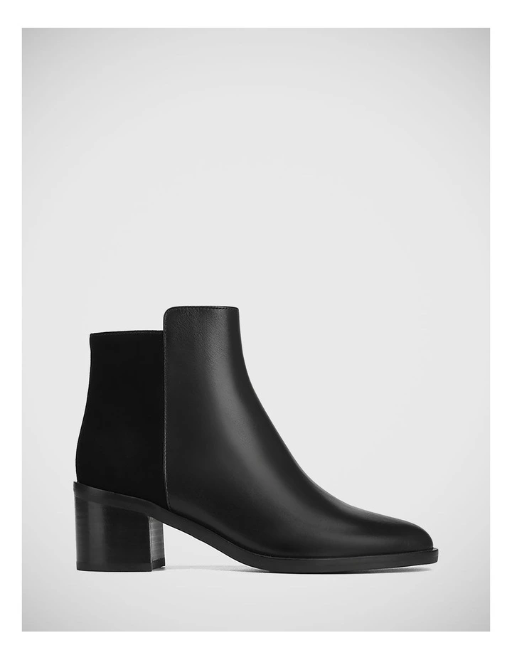 Judith Leather Ankle Boot in Black