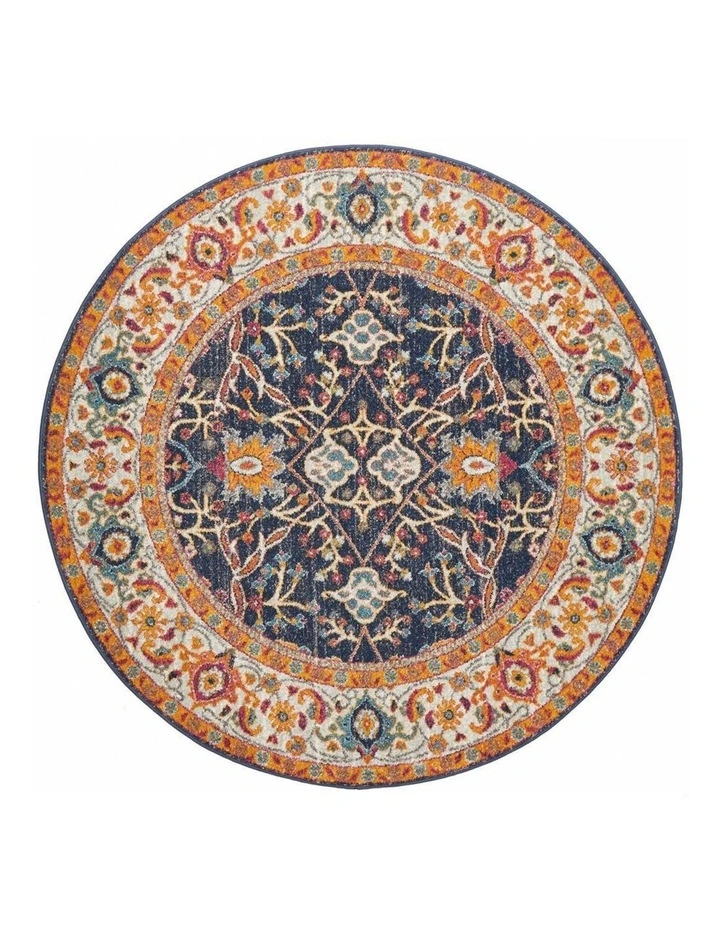 Evoke Splash Transitional Round Rug In Multi