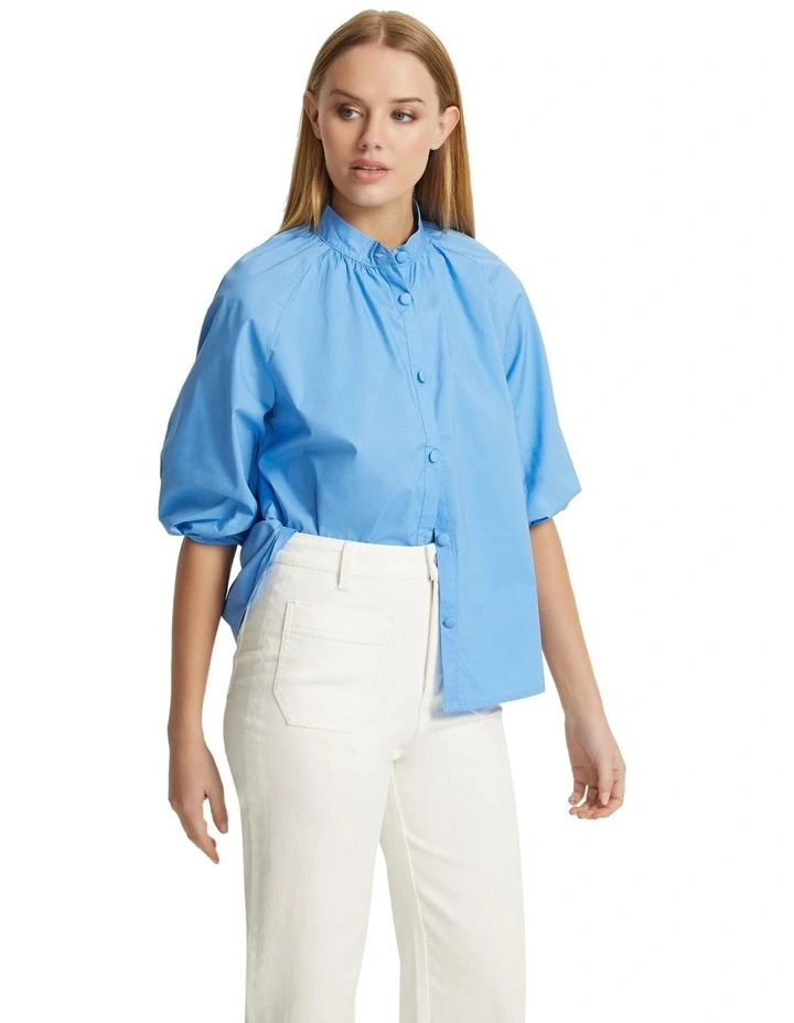 Westin Cotton Blouse in Blue