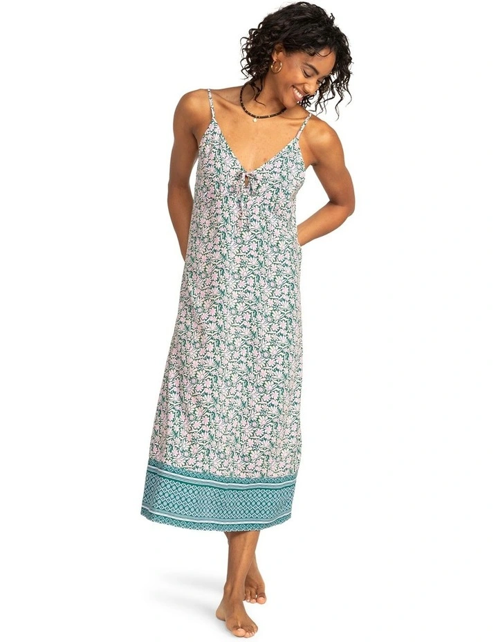 Lady Winter Strappy Midi Dress in Aventurine Free Spirit