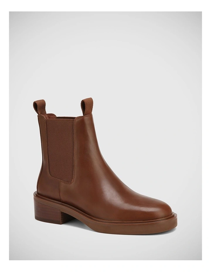 Gina Leather Ankle Boot in Brown