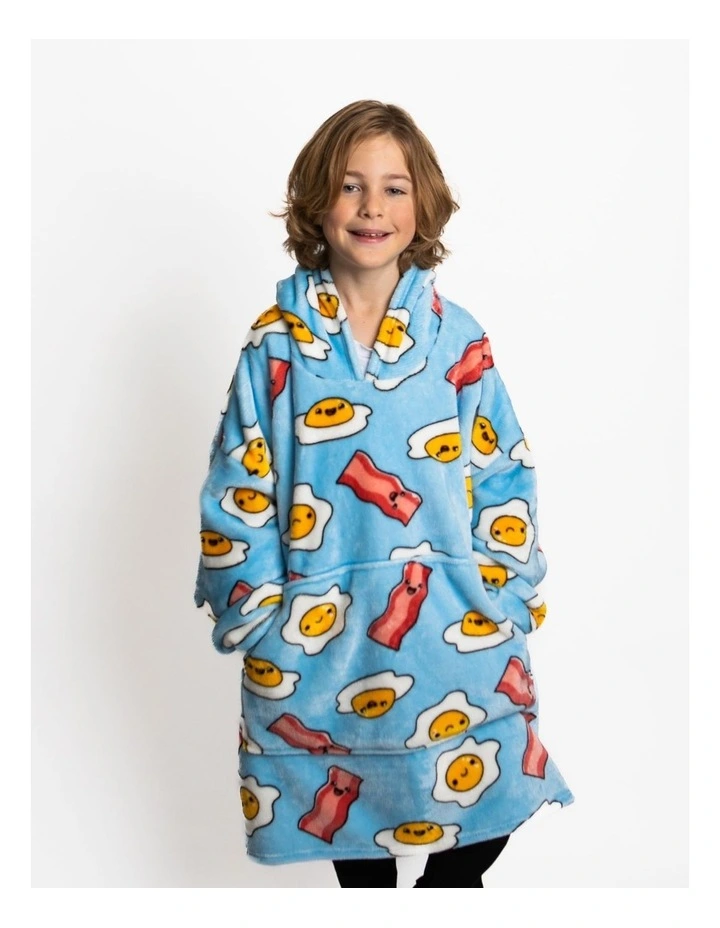 Wakey Wakey Giant Hoodie (12-14 Years) 33x38x2cm in Blue
