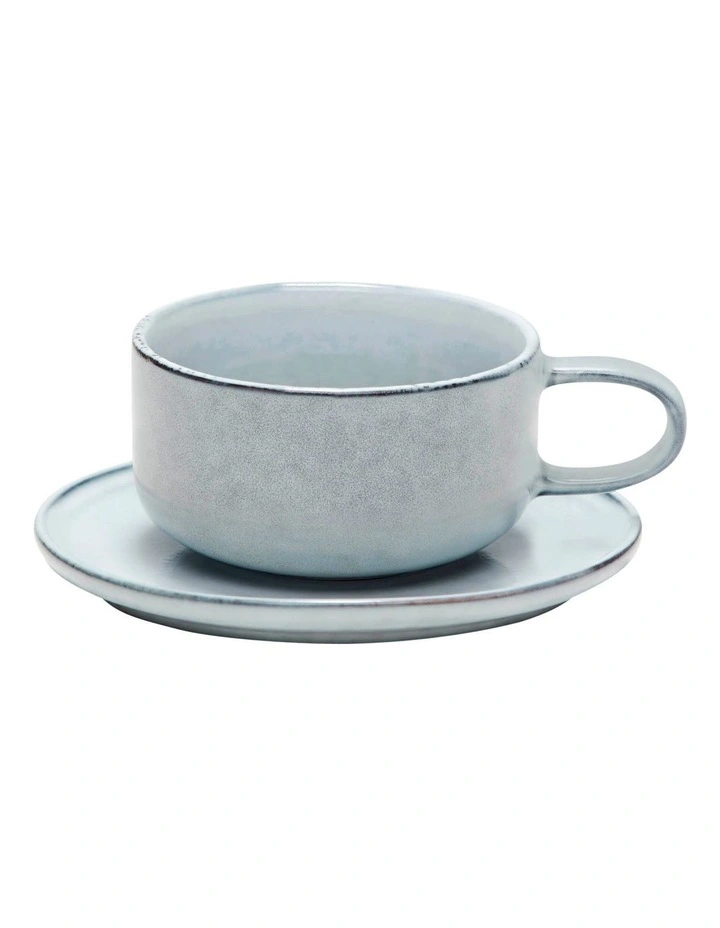 RELIC Tea Cup & Saucer 300ml Blue Set of 6