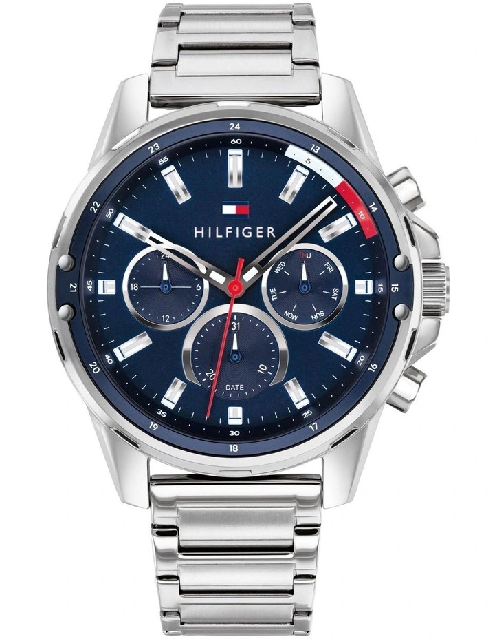 Mason Multi-Function Blue Silver Steel Watch 1791788