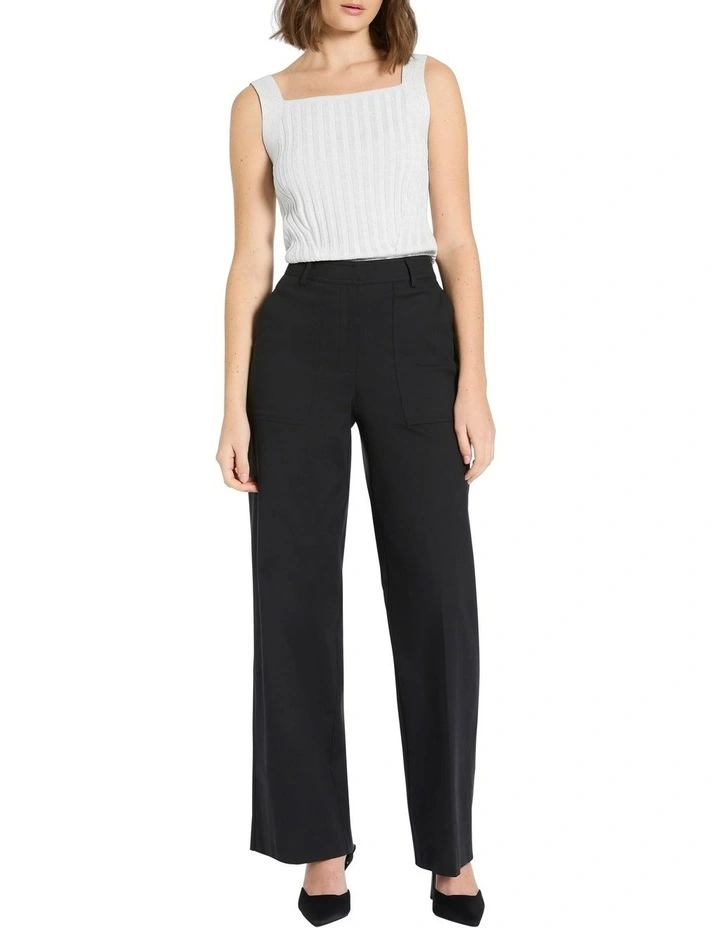 Leona Lurex Knit Tank in Silver Sparkle