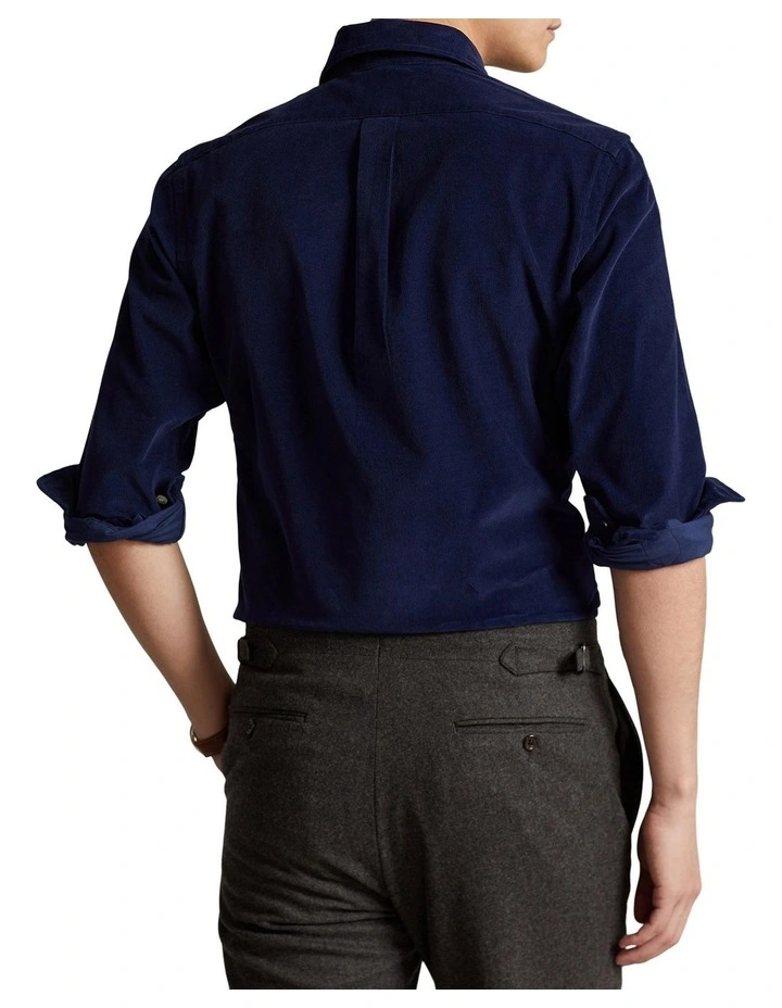 Classic Fit Polo Bear Corduroy Shirt in Blue