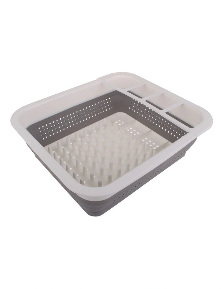 Small Collapsible Dish Rack 37.2 X 32.1cm in White
