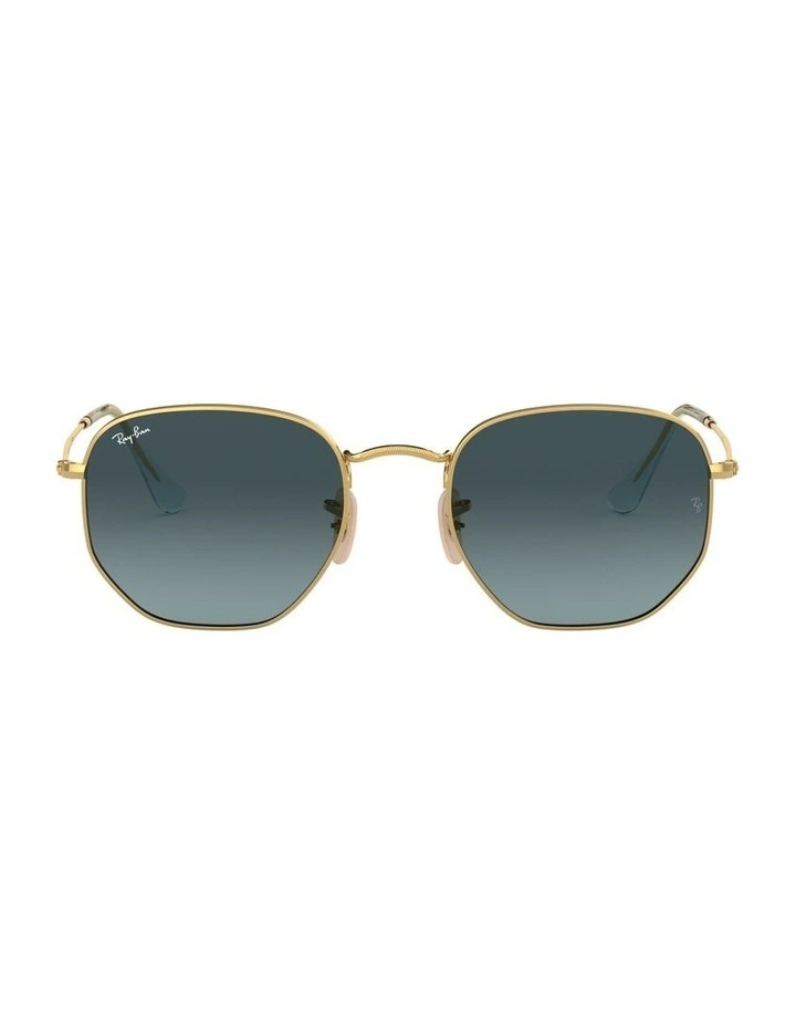 Hexagonal Flat Lenses Gold RB3548N Sunglasses