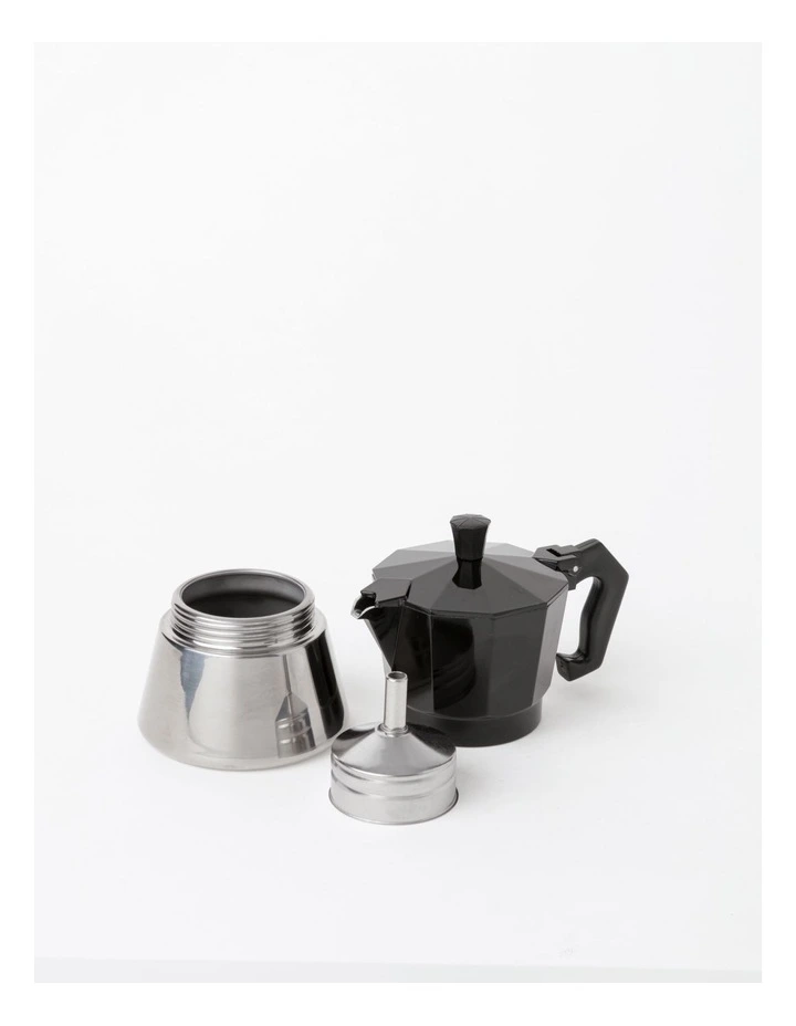 Induction Stainless Base Espresso 3 Cup in Black
