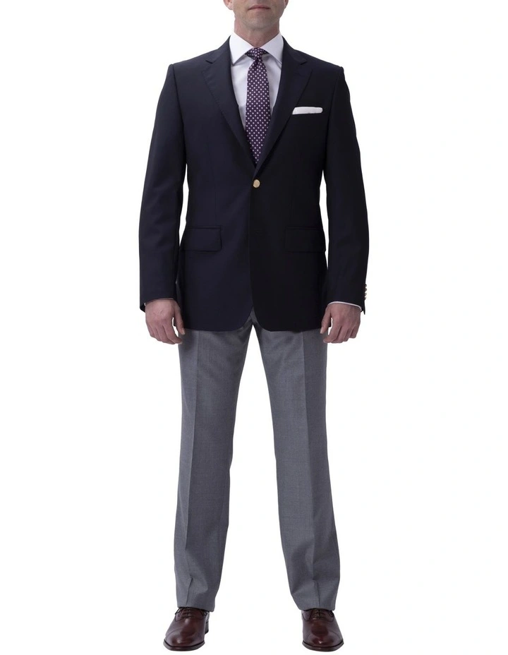 Milan Notch Lapel Zegna Travel Fabric SB2B Blazer Navy