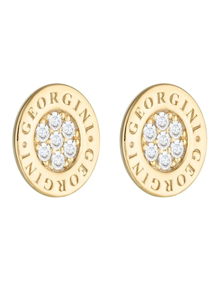 Reflection Signature Studs in Gold