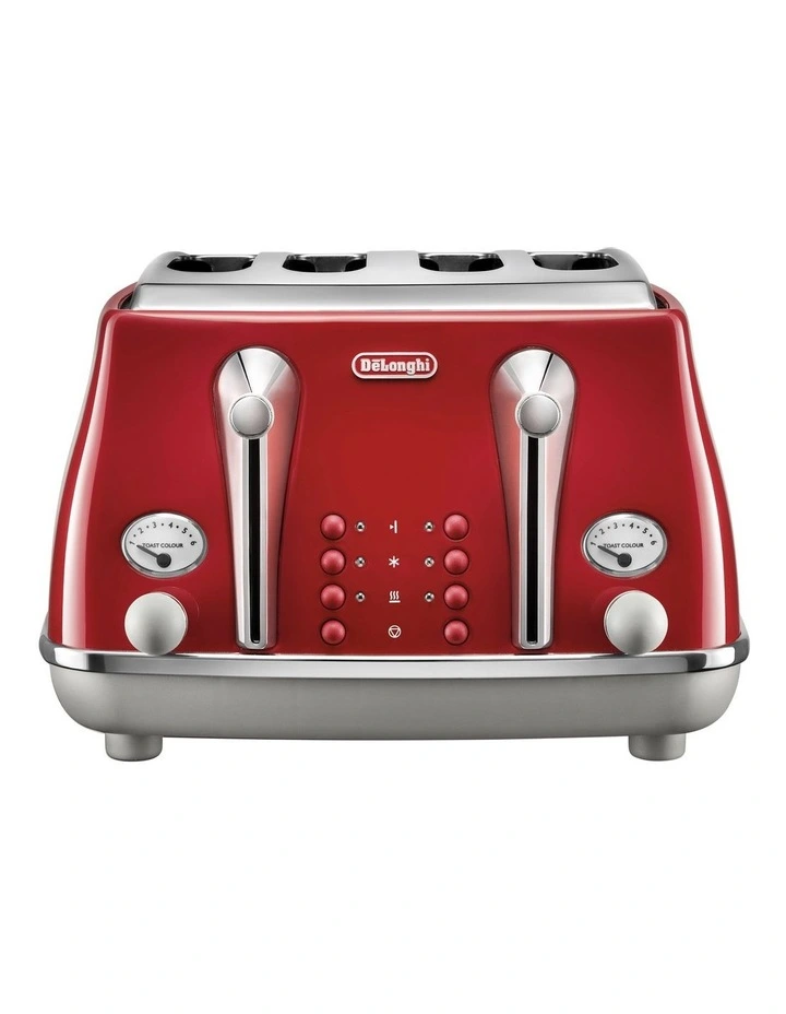 Icona Capitals Tokyo 4 Slice Toaster Red CTOC4003R