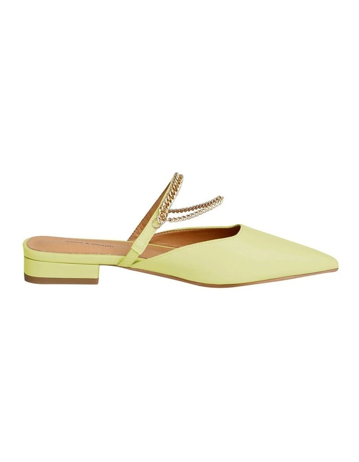 On The Go Leather Flat in Citrus
