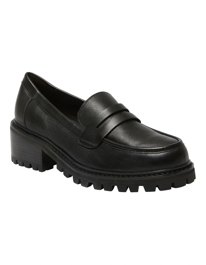 Toronto Leather Heeled Shoes in Black