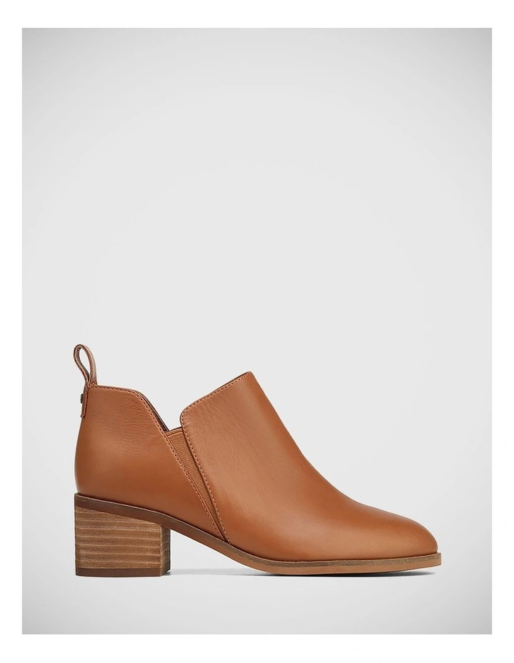 Indy Leather Ankle Boot in Dark Cognac