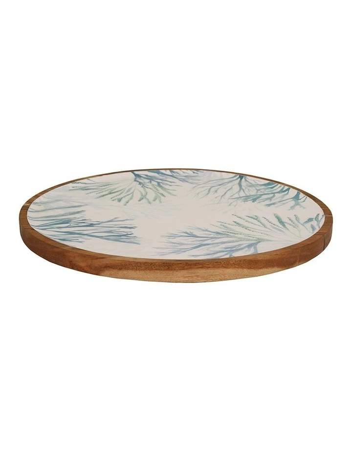 Marine Round Platter 40x2.5cm in Blue/Brown