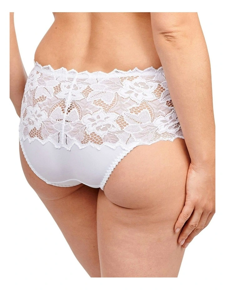 Arum Mid-Rise Lace Brief in White