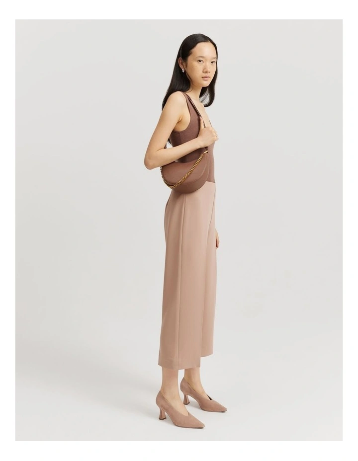 Soft Tailored Culotte in Nougat