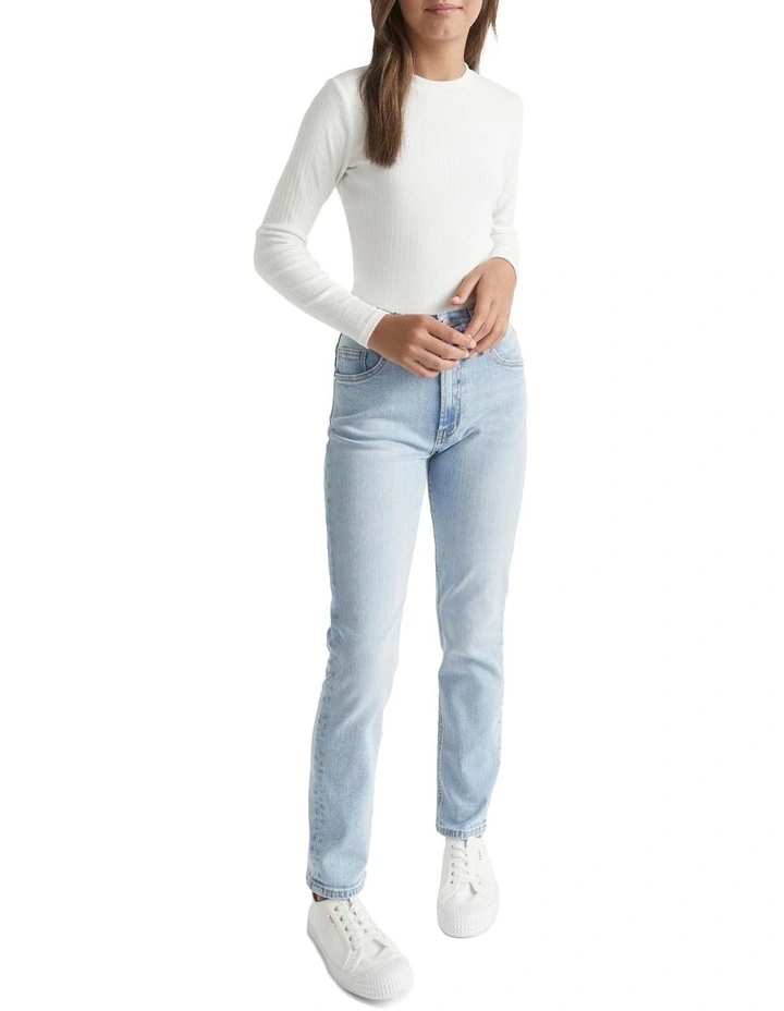 Core Rib Tee in White