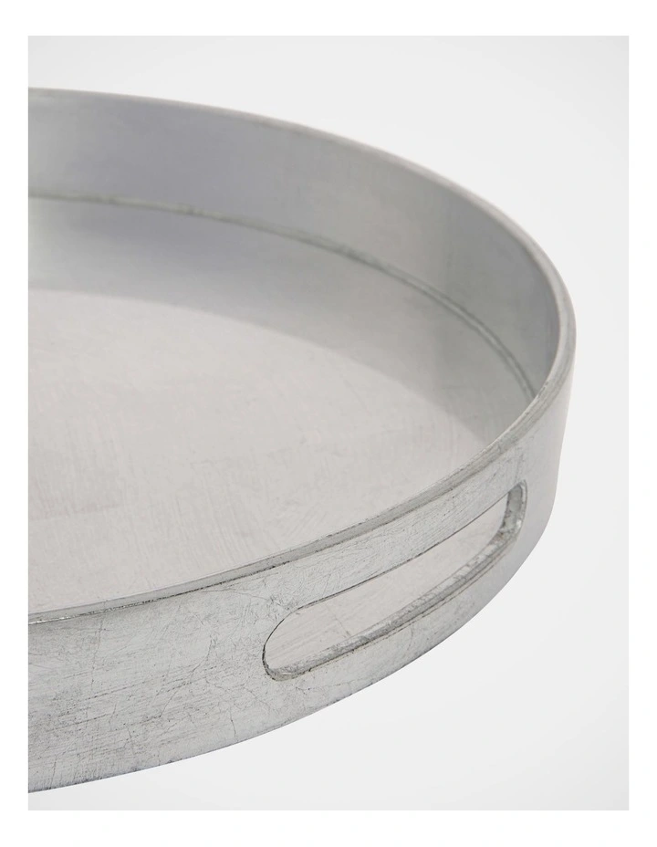Round Silver Tray 37cm