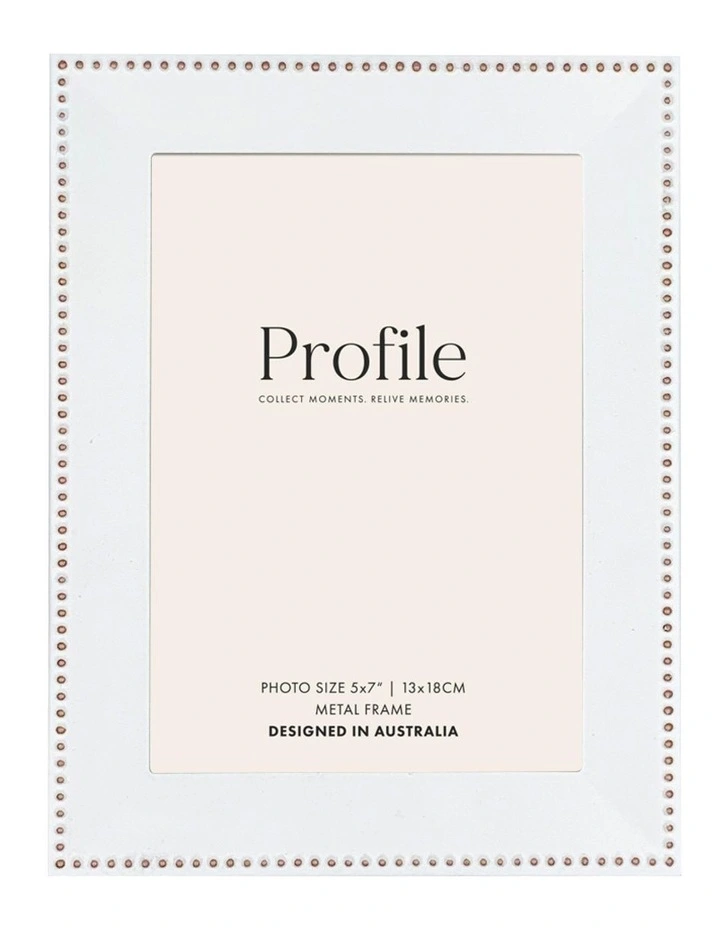 Noble Metal Photo Frame 5x7" in White