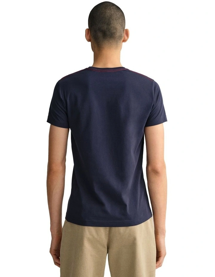 Contrast Logo T-Shirt in Navy