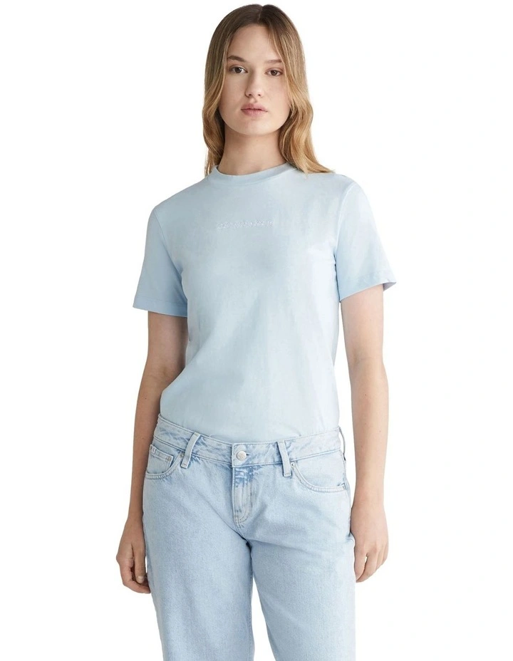 Institutional Straight Tee in Keepsake Blue
