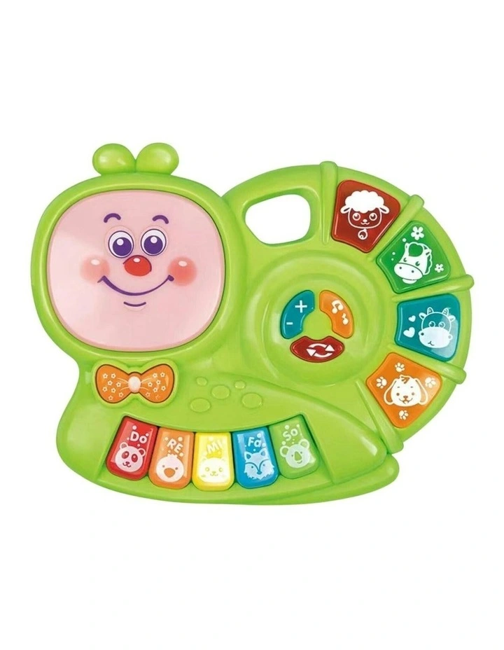 Piano Keyboard Music Toys with Snail Shape Design in Green