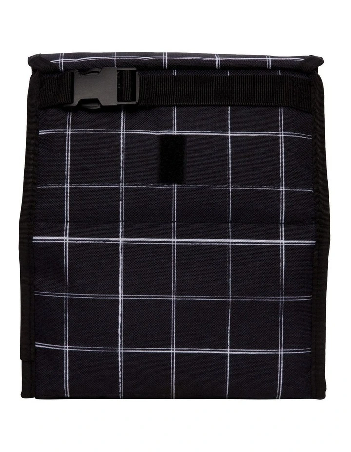 Freezable Lunch Bag in Black Grid