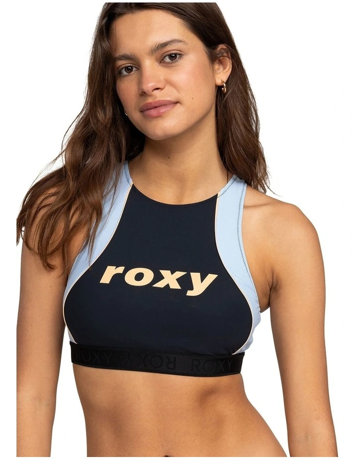 Active Crop Top in Nearly Black