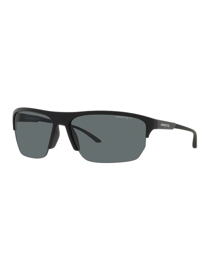Dean II Grey Polarised Sunglasses in Matte Black