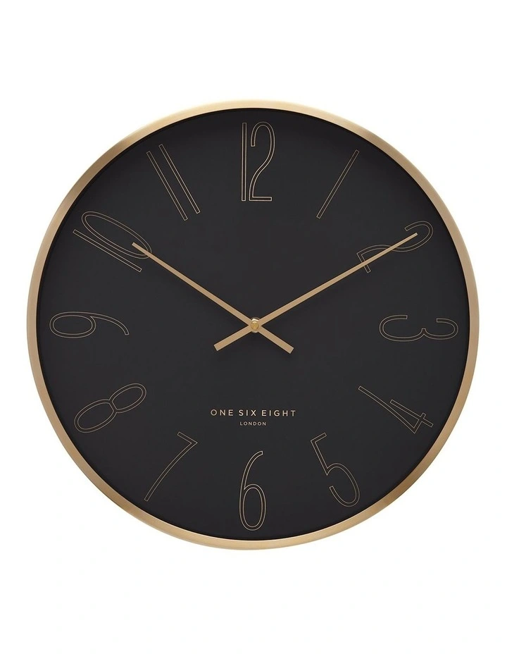 Astrid 40cm Silent Wall Clock Charcoal Grey