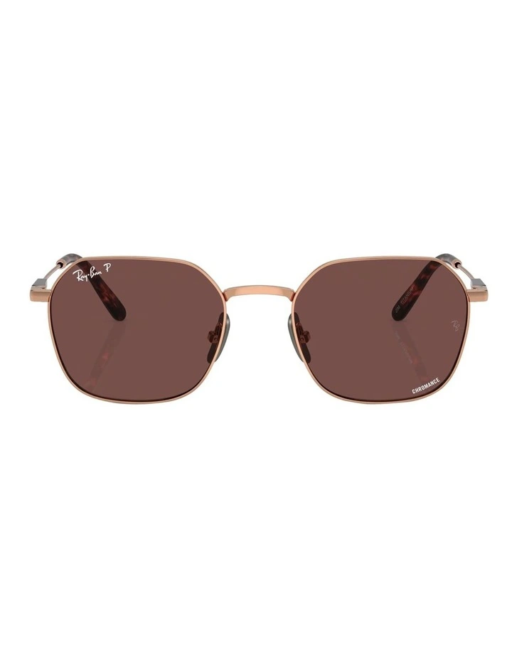 Jim Titanium Polarised Sunglasses in Beige