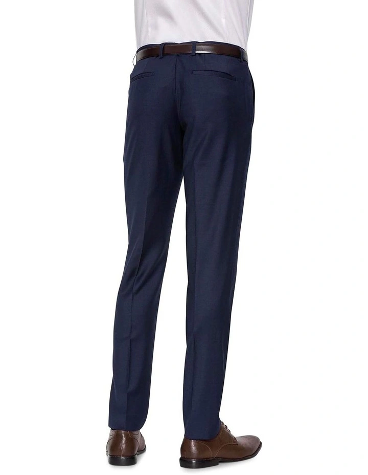 Rebellion Slim Fit Navy Wool Trouser F3614